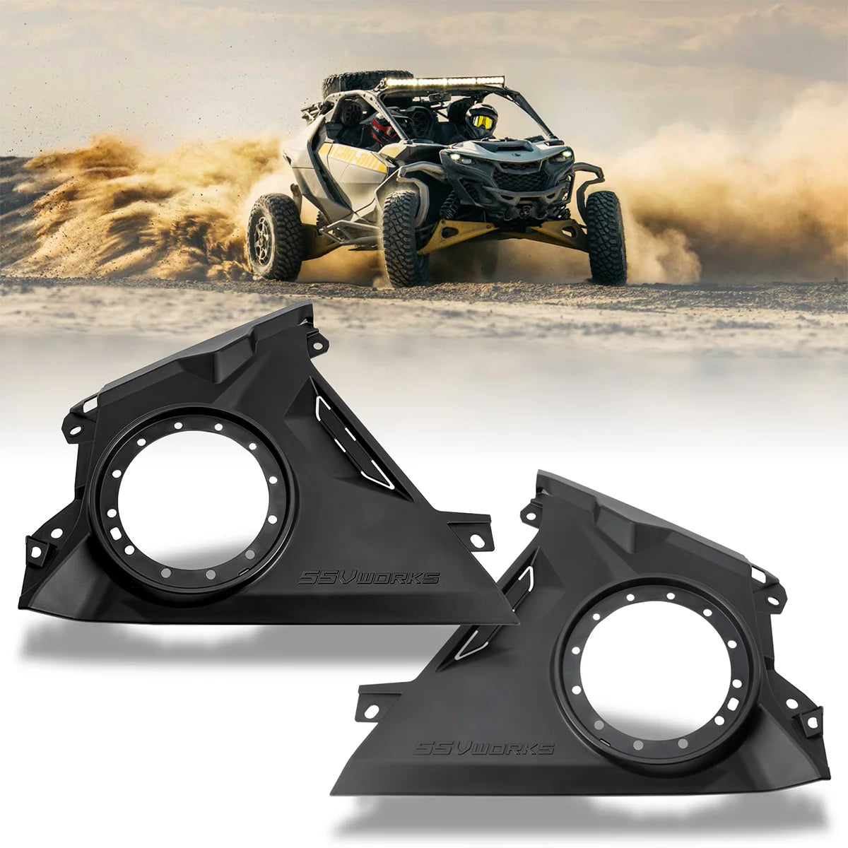 2024-2025 CAN-AM MAVERICK R FRONT DASH 6.5" SPEAKER PANELS