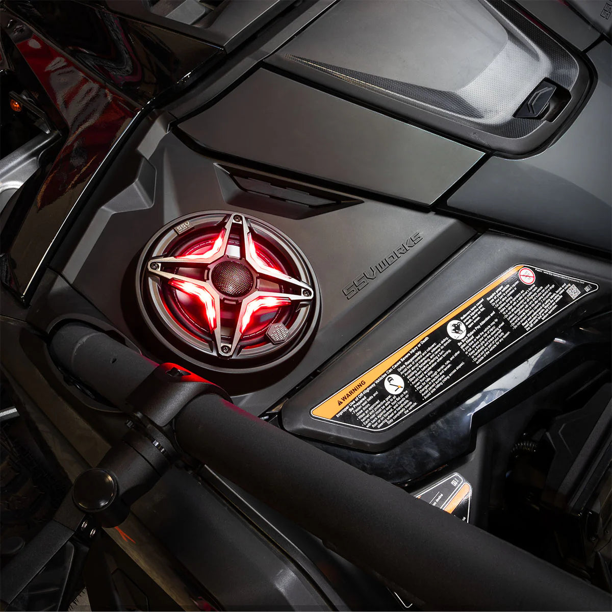 2024-2025 CAN-AM MAVERICK R, PHASE-6 K-SPEC 1650watt 6-SPEAKER STEREO SYSTEM WITH KICKER HORNS