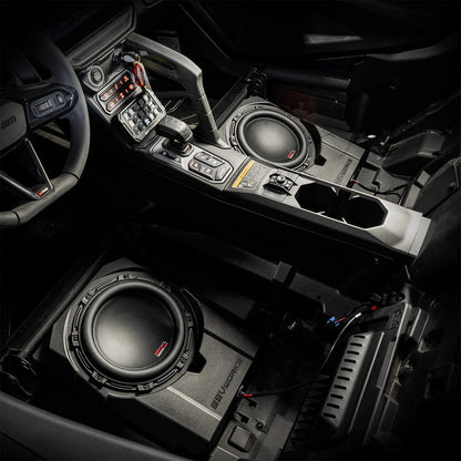 2024-2025 CAN-AM MAVERICK R UNDER-SEAT 850 WATT 10" SUBWOOFER ADD-ON FOR FACTORY JL SYSTEM