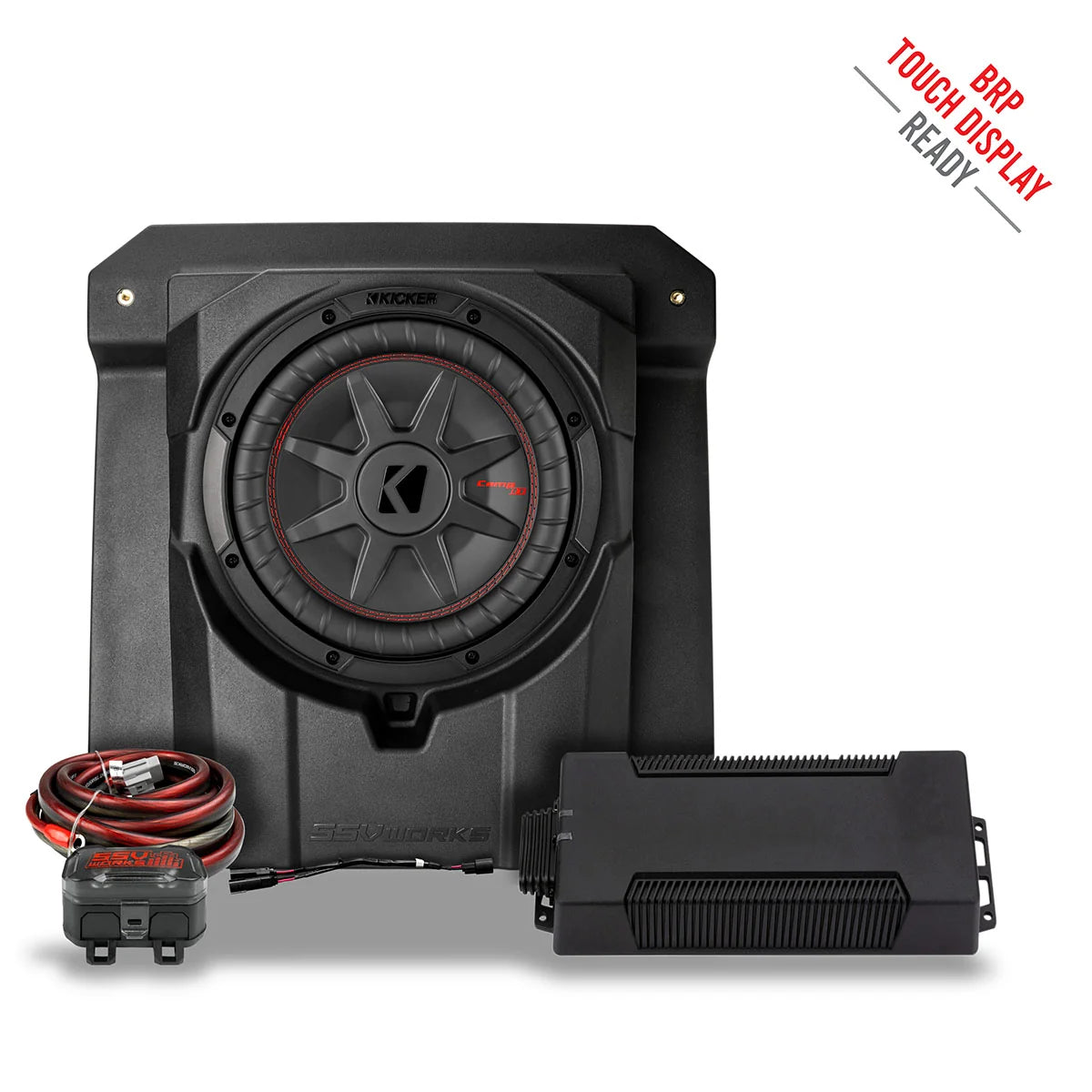 SSV Works 2024-2026 Can-Am Maverick R Front Under-Seat 850watt 10" Subwoofer Add-On for Factory JL System