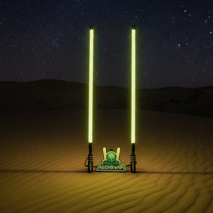 V2 BLACK OUT LED WHIP SET: THE ULTIMATE STEALTH