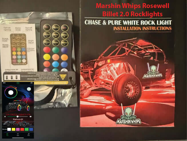 MARSHIN WHIPS ROSEWELL X-2 BILLET RV ROCKLIGHTS X24