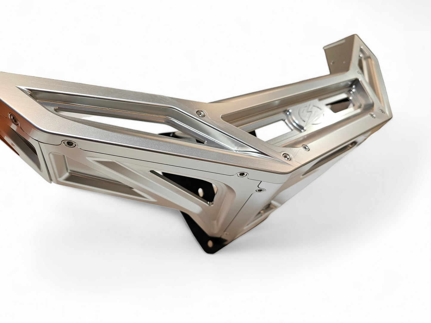 2022-2025 POLARIS RZR PRO R/TURBO R MACHINED BILLET FRONT WINCH BUMPER (CLEAR ANODIZED)