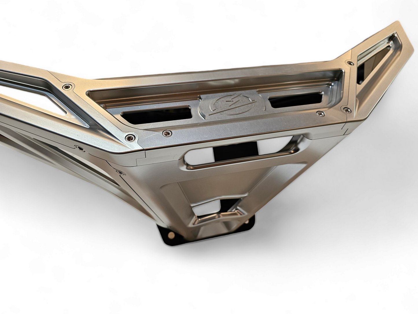 2022-2025 POLARIS RZR PRO R/TURBO R MACHINED BILLET FRONT WINCH BUMPER (CLEAR ANODIZED)