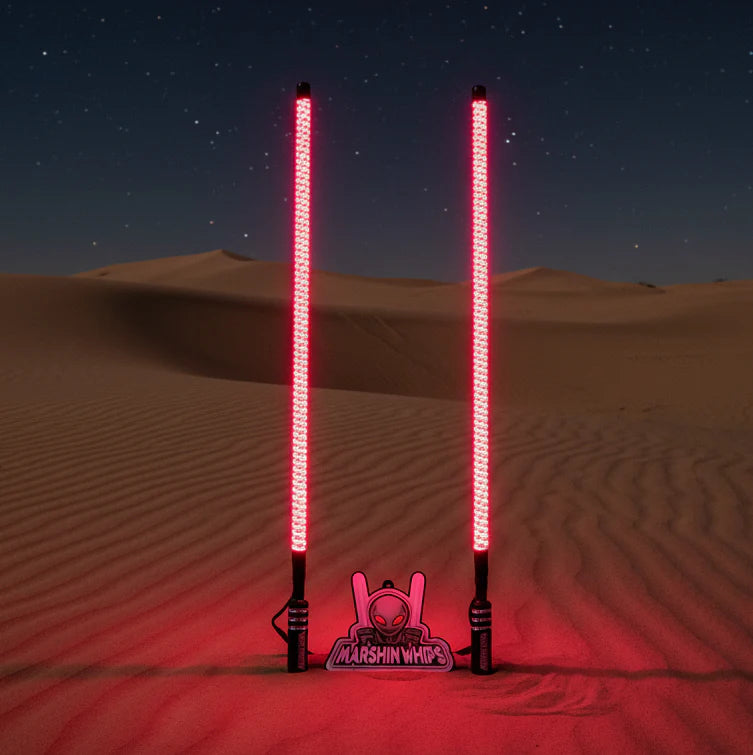 V2 BLACK OUT LED WHIP SET: THE ULTIMATE STEALTH