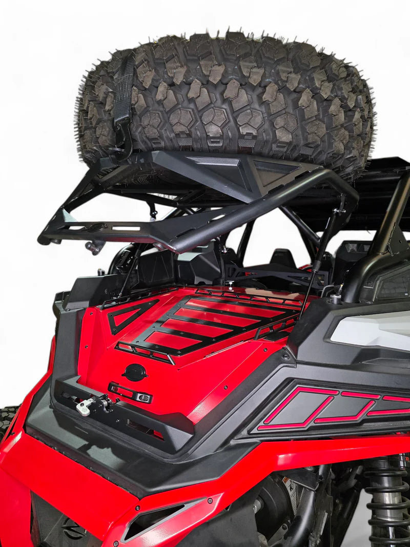 2020+ POLARIS RZR PRO XP, 2022+ PRO R/TURBO R, 2025+ PRO R/PRO S TIRE RACK