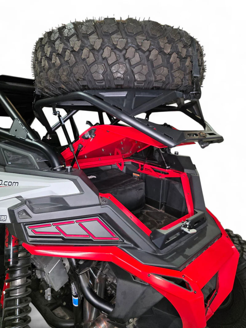 2020+ POLARIS RZR PRO XP, 2022+ PRO R/TURBO R, 2025+ PRO R/PRO S TIRE RACK
