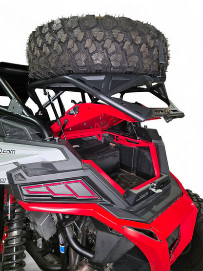 2020+ POLARIS RZR PRO XP, 2022+ PRO R/TURBO R, 2025+ PRO R/PRO S TIRE RACK