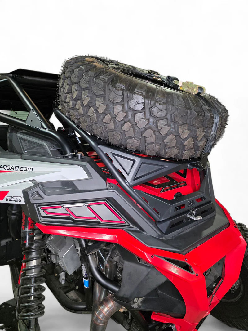 2020+ POLARIS RZR PRO XP, 2022+ PRO R/TURBO R, 2025+ PRO R/PRO S TIRE RACK