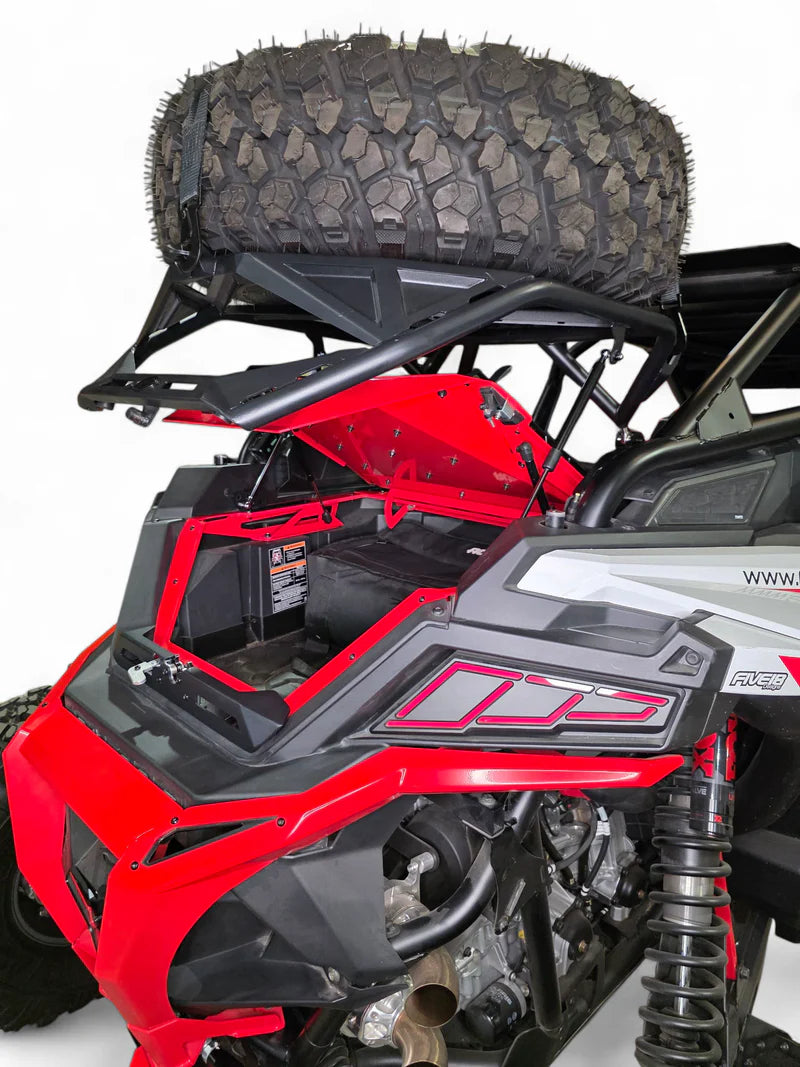 2020+ POLARIS RZR PRO XP, 2022+ PRO R/TURBO R, 2025+ PRO R/PRO S TIRE RACK