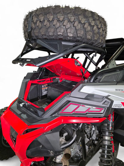 2020+ POLARIS RZR PRO XP, 2022+ PRO R/TURBO R, 2025+ PRO R/PRO S TIRE RACK