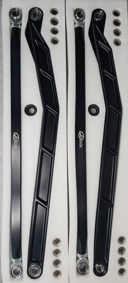 2022 TO CURRENT POLARIS RZR PRO R, PRO S, TURBO R HIGH CLEARANCE RADIUS RODS IN BLACK FINISH