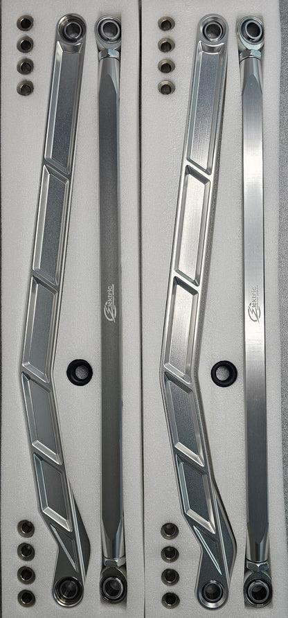 2022 TO CURRENT POLARIS RZR PRO R, PRO S, TURBO R HIGH CLEARANCE RADIUS RODS IN CLEAR FINISH