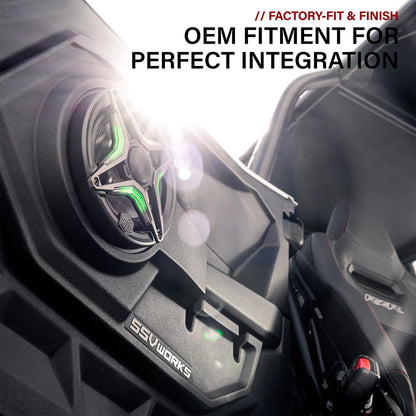 SSV Works 2025-2027 Polaris RZR Pro R / Pro S / Pro XP Front Door 6.5" Speaker Pods w/Integrated Handle