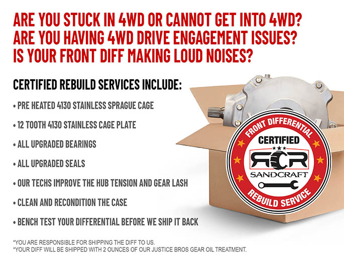 BOMBPROOF FRONT DIFFERENTIAL RE-BUILD – 2014 RZR XP 1000