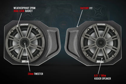 SSV Works 2018-2024 Polaris Ranger XP1000 6.5" Front Speaker-Pods