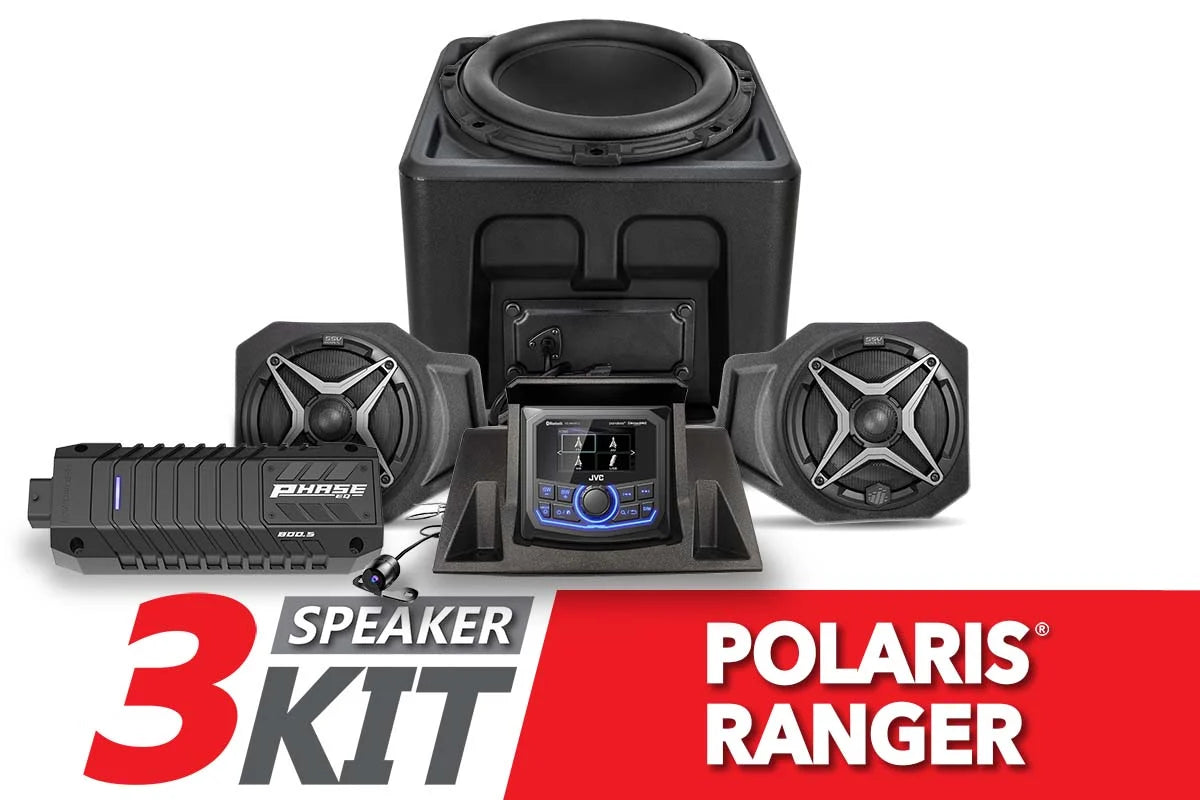 SSV Works 2018-2024 Polaris Ranger XP1000 A-Spec 3-Speaker Audio System w/JVC