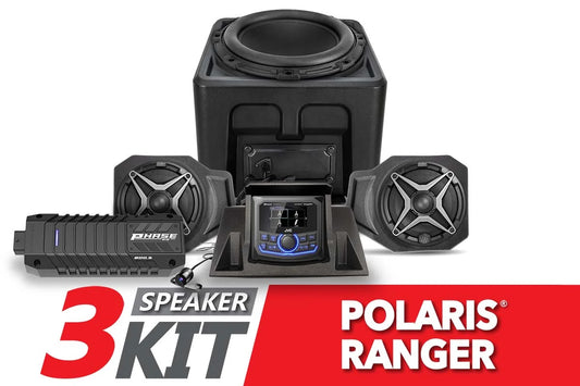 SSV Works 2018-2024 Polaris Ranger XP1000 A-Spec 3-Speaker Audio System w/JVC