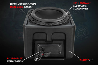 SSV Works 2018-2024 Polaris Ranger XP1000 V-Spec 3-Speaker Audio System for Ride Command
