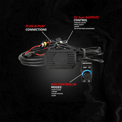 2024-2025 CAN-AM MAVERICK R, PHASE-6 K-SPEC 1650watt 6-SPEAKER STEREO SYSTEM WITH KICKER HORNS