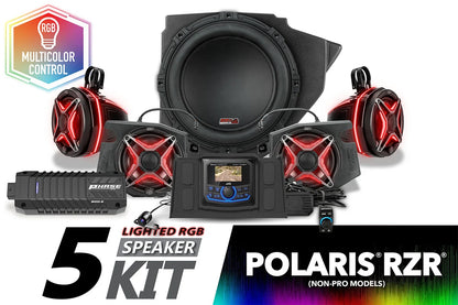 SSV Works 2014-2023 Polaris RZR A-Spec 5-Speaker Plug-&-Play Kit with JVC
