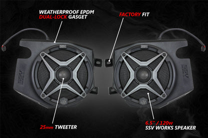 2014-2023 POLARIS RZR A-SPEC 5-SPEAKER PLUG & PLAY KIT FOR RIDE COMMAND