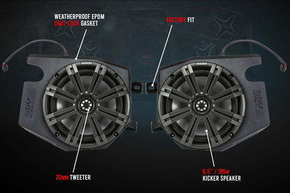 2014-2023 POLARIS RZR FRONT KICK 6.5" SPEAKER PODS
