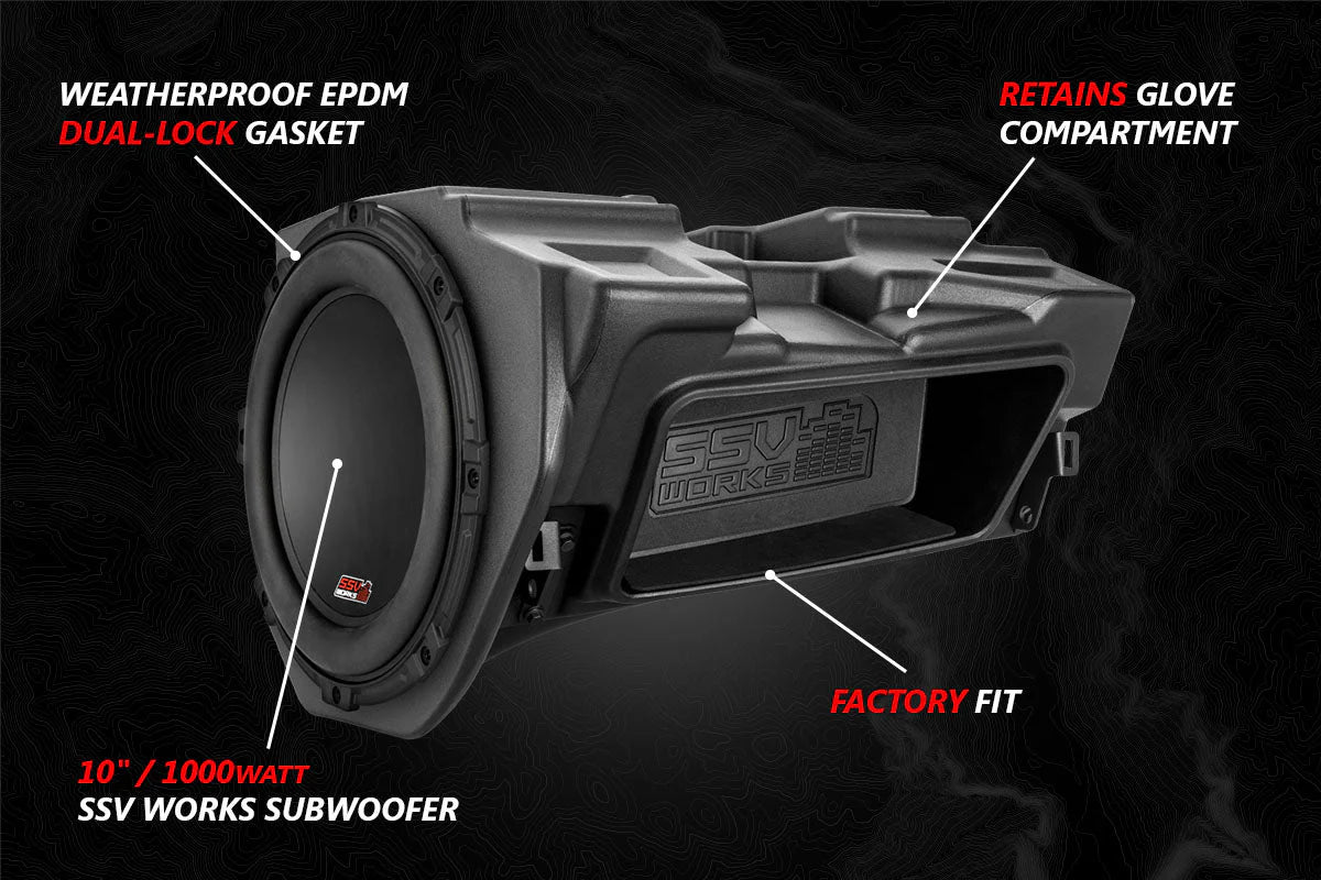 2014-2023 POLARIS RZR V-SPEC 5-SPEAKER PLUG & PLAY KIT FOR RIDE COMMAND