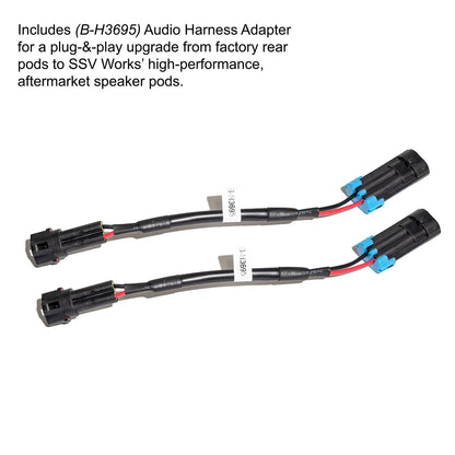 SSV Works 2020-2026 Polaris RZR Pro R / Turbo R / Pro S / Pro XP 6.5" Rear Hump Speaker Pods