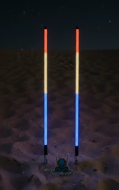 GAME CHANGER LED WHIP - RED, WHITE & BLUE SINGLE EDITION