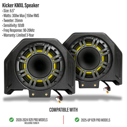 SSV Works 2020-2026 Polaris RZR Pro R / Turbo R / Pro S / Pro XP 6.5" Rear Hump Speaker Pods