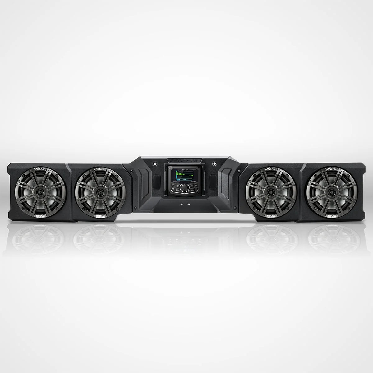 SSV Works 2018-2027 Can-Am Defender HD10 / 2026+ HD11 4-Speaker Overhead Sound Bar w/MRB4 and Kicker KM Speakers