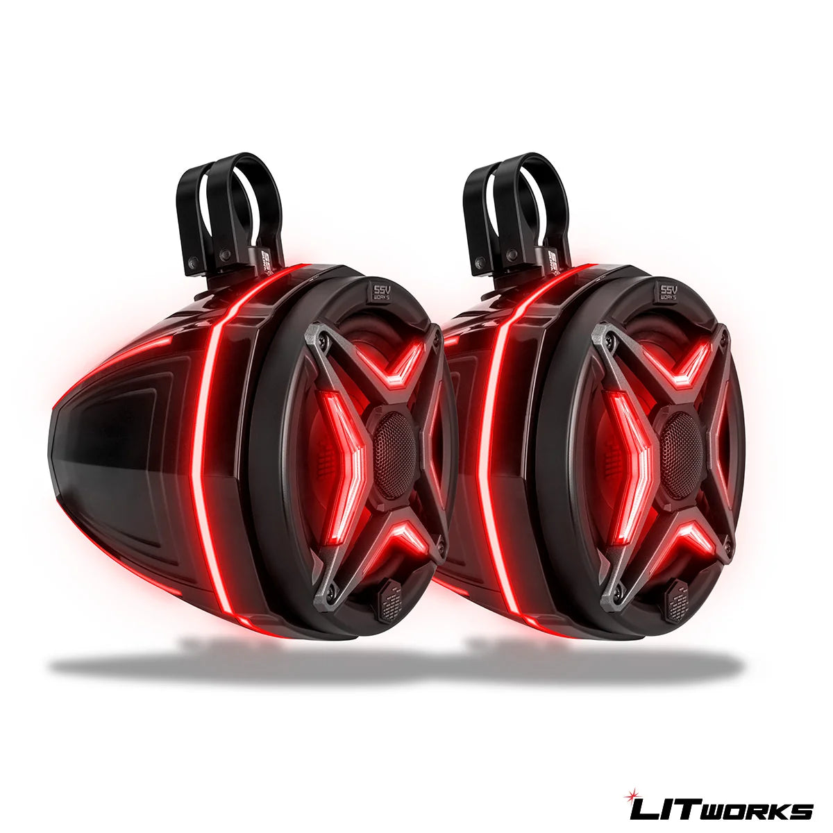 SSV Works 6.5" Cage Mount RGB Speaker Pods - Universal UTV Fit