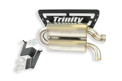 Trinity Racing Polaris RZR XP 1000/4 Dual Quiet Muffler Slip-On Exhaust (2024+)