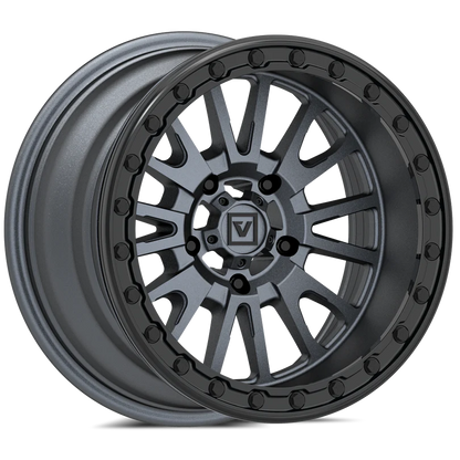 V16 BEADLOCK UTV WHEEL SATIN GUNMETAL 15X8 -12MM 5X114.3