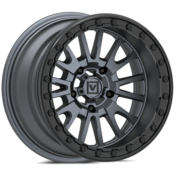 V16 BEADLOCK UTV WHEEL SATIN GUNMETAL 15X8 -12MM 5X114.3