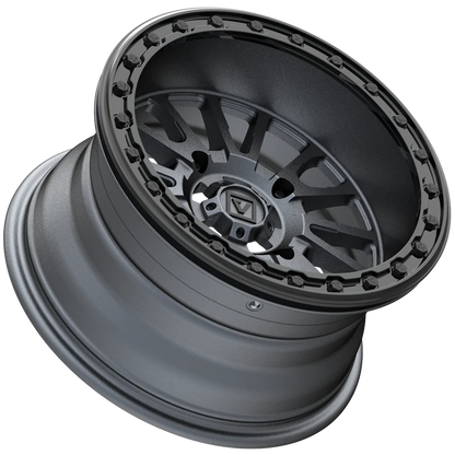 V16 BEADLOCK SATIN GUNMETAL 15X8 -12MM 4X137