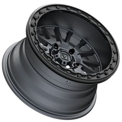 V16 BEADLOCK UTV WHEEL SATIN GUNMETAL 15X8 -12MM 5X114.3