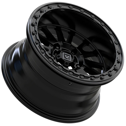 V16 BEADLOCK UTV WHEEL SATIN BLACK 15X8 -12MM 5X114.3