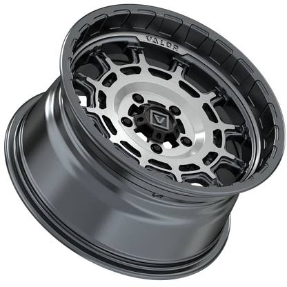 V17 UTV WHEEL BRUSHED GUNMETAL 15X8 +10MM 5X114.3
