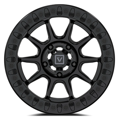 V18 BEADLOCK UTV WHEEL GLOSS BLACK 15X7 +30MM 5X114.3