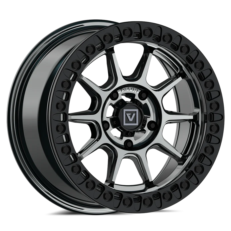 V18 BEADLOCK UTV WHEEL HYPER BLACK 15X7 +30MM 5X114.3