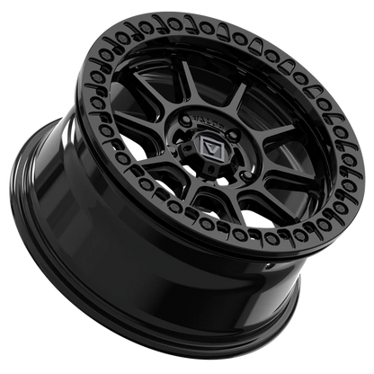 V18 BEADLOCK UTV WHEEL GLOSS BLACK 15X7 +30MM 5X114.3