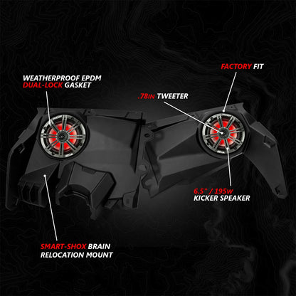 SSV Works 2017-2026 Can-Am Maverick X3 Front-Dash 6.5" Speaker-Panels