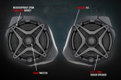 SSV Works 2017-2026 Can-Am X3 6.5" Front-Kick Speaker-Pods