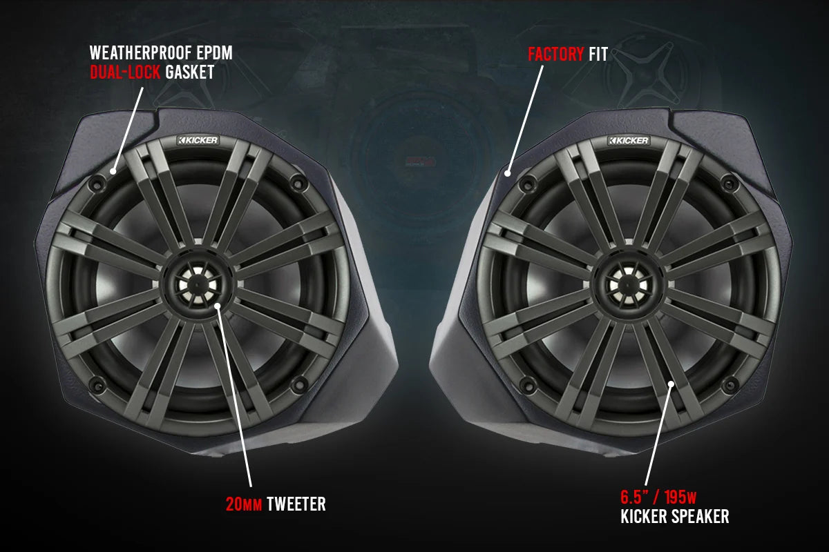 SSV Works 2017-2026 Can-Am X3 6.5" Front-Kick Speaker-Pods