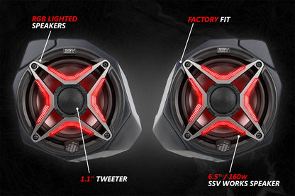SSV Works 2017-2026 Can-Am X3 6.5" Front-Kick Speaker-Pods