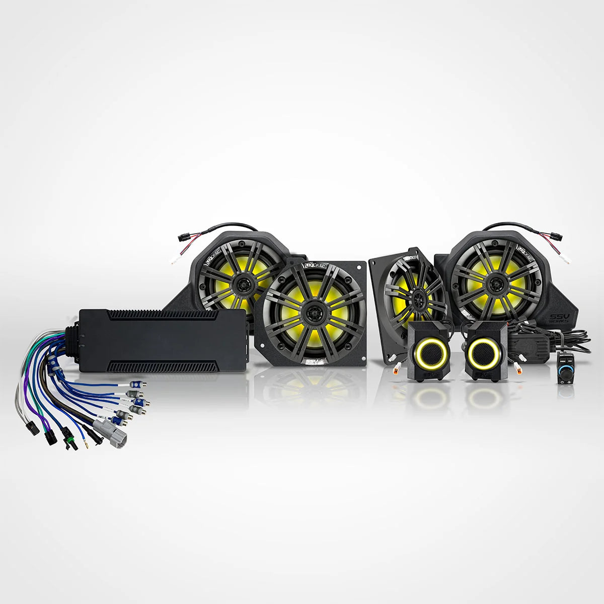 SSV Works 2024-2027 Polaris Xpedition ADV & XP, 1800w 7-Speaker Phase-5 K-Spec Plug-&-Play Audio Kit For Ride Command