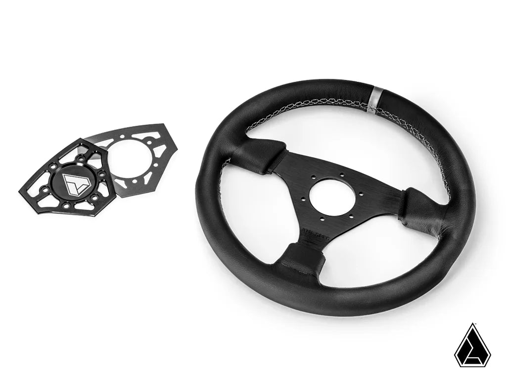 ASSAULT INDUSTRIES UNIVERSAL NAVIGATOR LEATHER UTV STEERING WHEEL