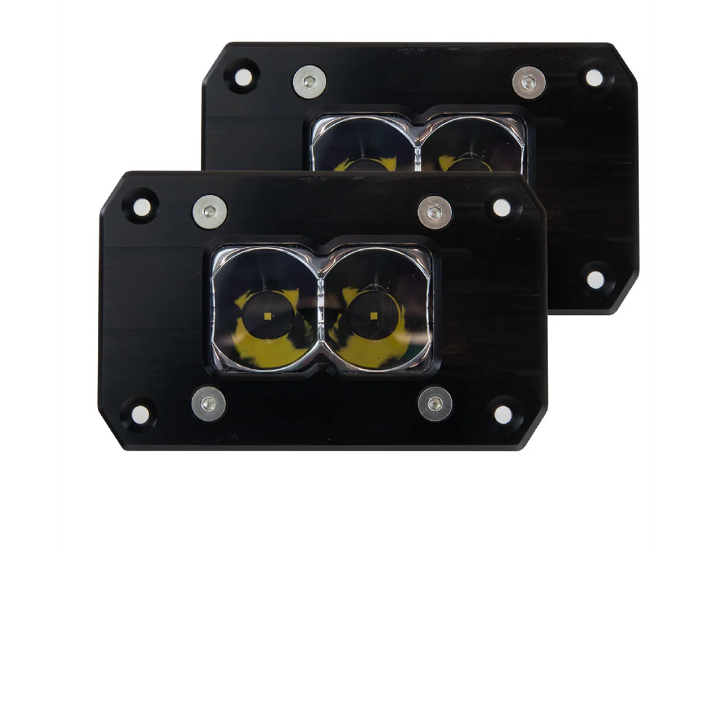 BA-2 FLUSH MOUNT CLEAR LED POD LIGHT - 2 PACK